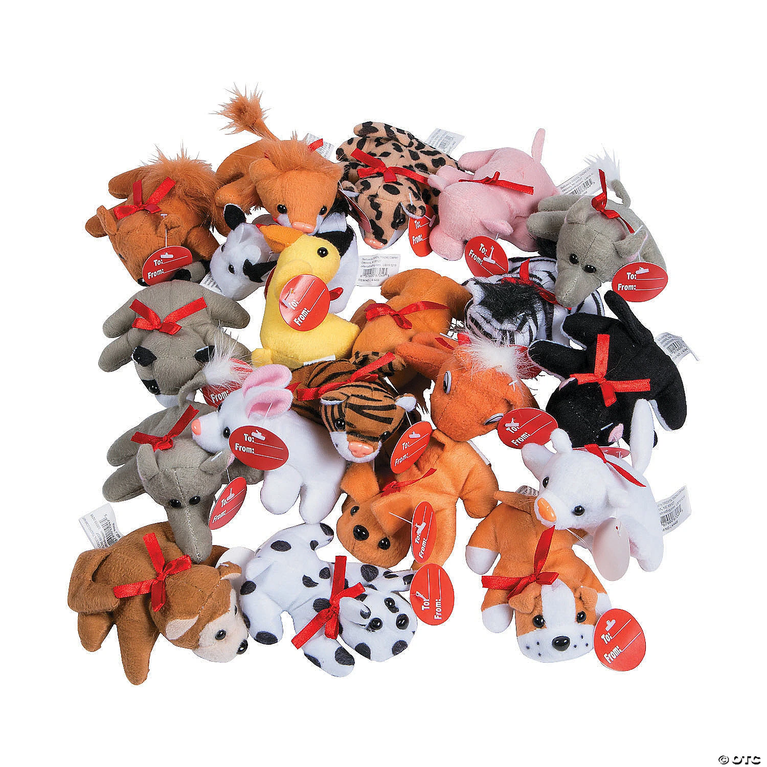 Bulk Mini Gift Exchange Stuffed Animal Assortment - 50 Pc.