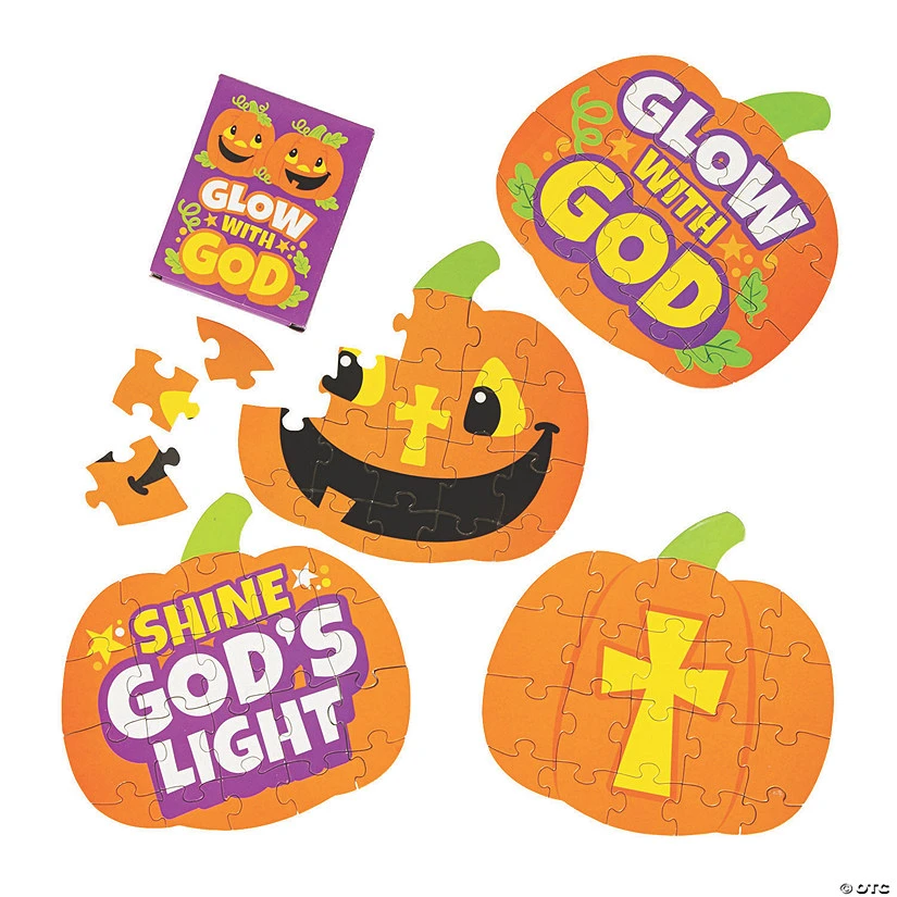 Christian Pumpkin Mini Puzzles - 12 Pc.
