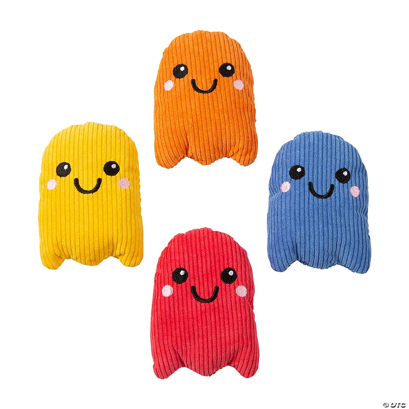 Corduroy Halloween Ghost Plush Toys - 12 Pc.
