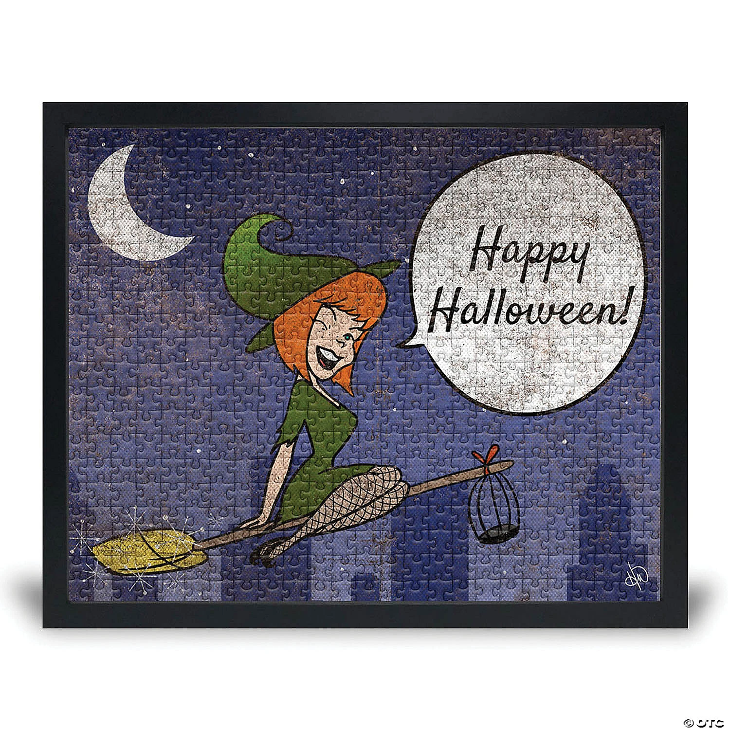 Creative Gallery "HH Witch Green" 16x20 Puzzle & Puzzle Wall Mount Bundle