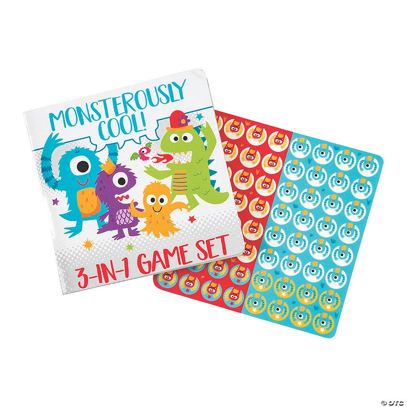 Cute Monster 3-In-1 Game Sets - 12 Pc.
