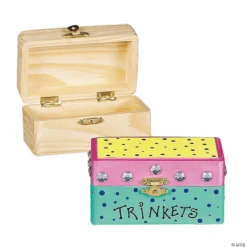 DIY Unfinished Wood Hinged Boxes - Makes 12
