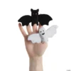 Halloween Bat & Ghost Stuffed Finger Puppets - 12 Pc.