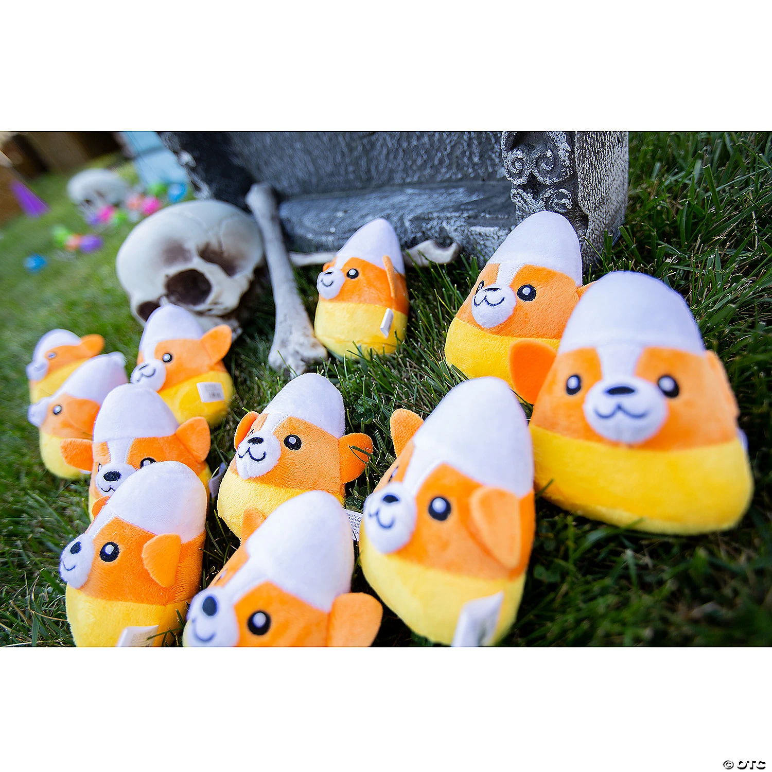 Halloween Candy Corn Plush Corgi - 12 Pc. - Image 2