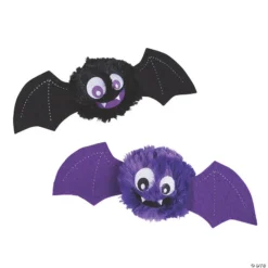 Halloween Fuzzy Stuffed Bat Bouncing Balls - 12 Pc.