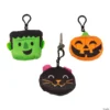 Halloween Plush Backpack Clip Keychains - 12 Pc.