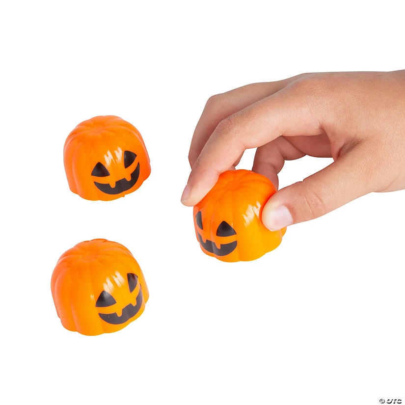 Halloween Pumpkin Pull-Back Toys - 12 Pc.