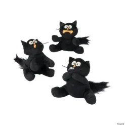 Halloween Scaredy Stuffed Cats - 12 Pc.