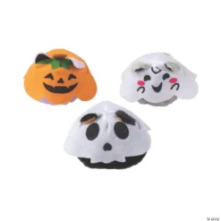Halloween Silly Stuffed Cats in Ghost Costumes - 12 Pc.