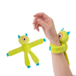 Hugging Plush Fuzzy Monster Slap Bracelets - 12 Pc.
