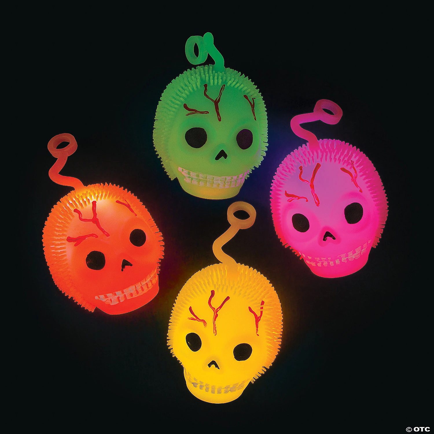 Light-Up Skull Puffer Ball YoYos - 12 Pc.