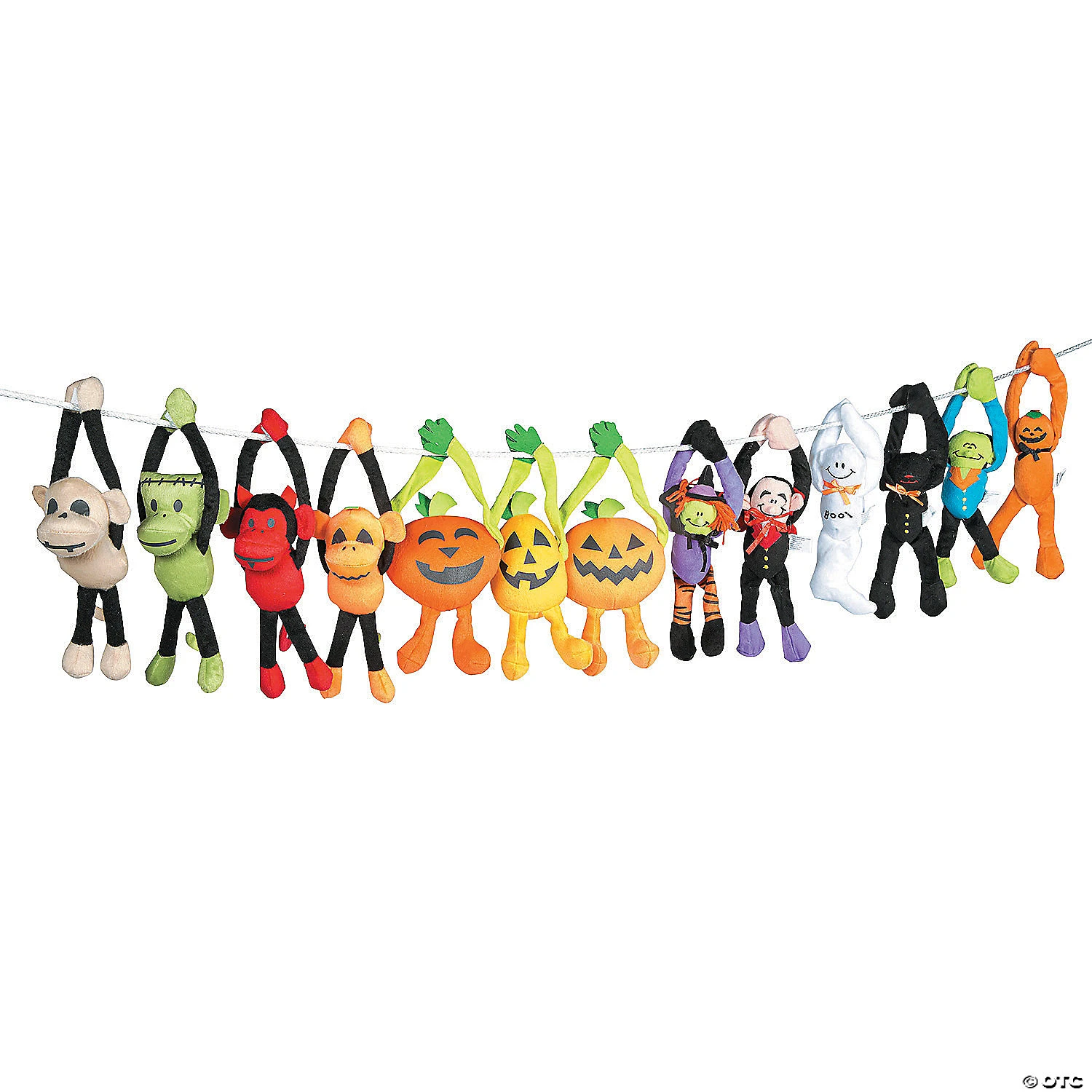 Long Arm Plush Jack-O’-Lanterns - 12 Pc. - Image 2