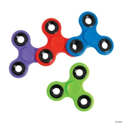 Solid Color Fidget Spinner Assortment - 12 Pc.
