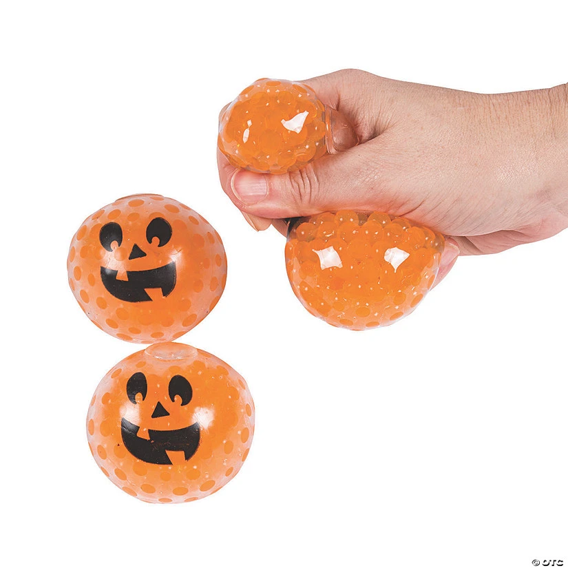 Squishy Water Beads Pumpkin Balls - 12 Pc.