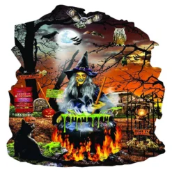 Sunsout Witch's Brew 1000 pc Special Shape Jigsaw Puzzle