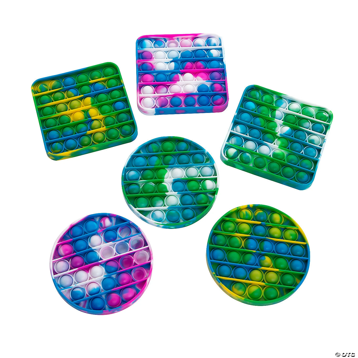 Tie Dye Lotsa Pops Popping Toys - 6 Pc.